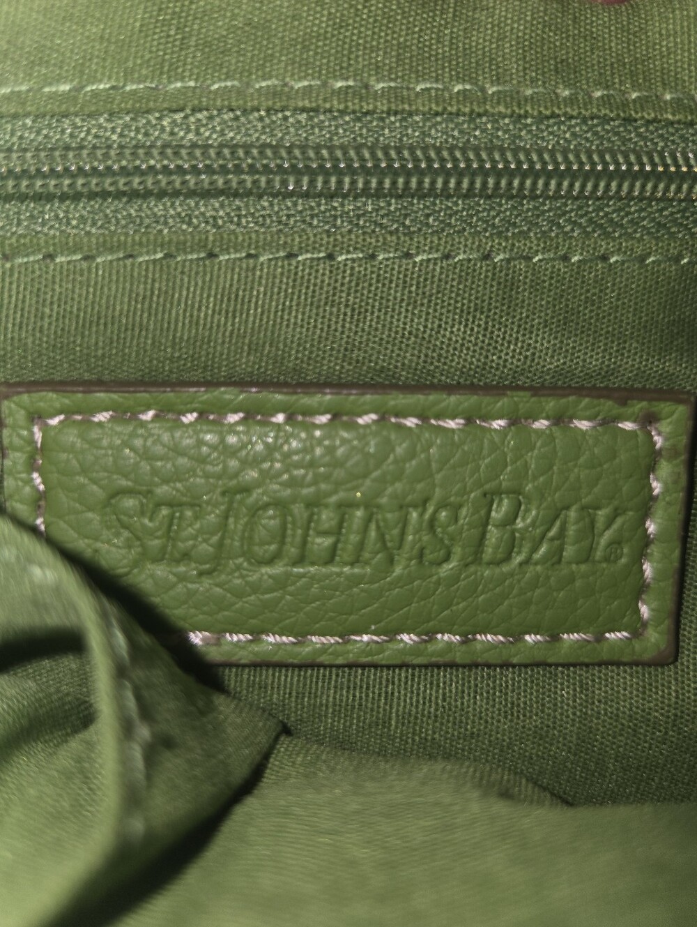 St. John’s Bay Genuine Leather Green Hobo Shoulder Bag Purse